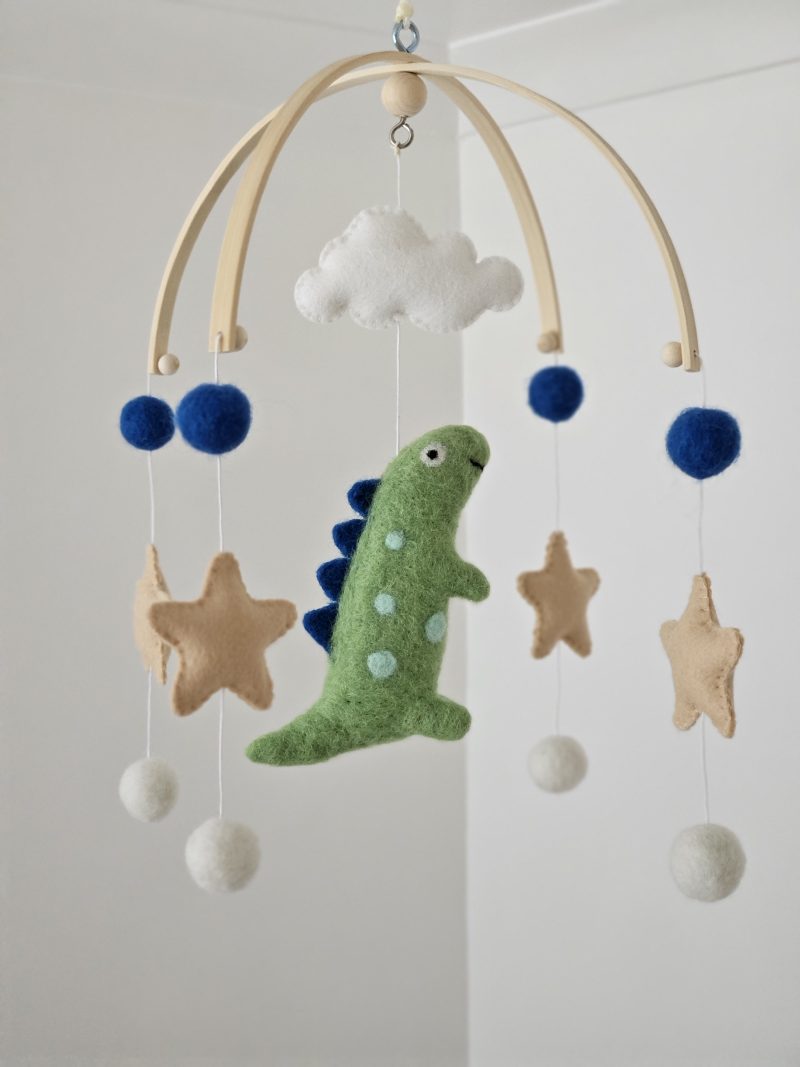 Green Felt Dinosaur Mobile